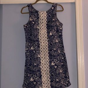 Lily Pulitzer Dress in Navy and White Print